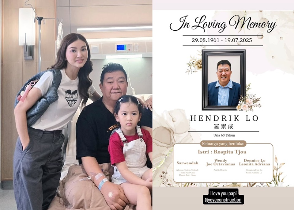 Ayah Sarwendah Meninggal Dunia [Instagram]